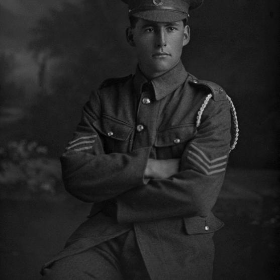 Greg Mitchell as a sergeant in the 5th Reinforcements in 1915